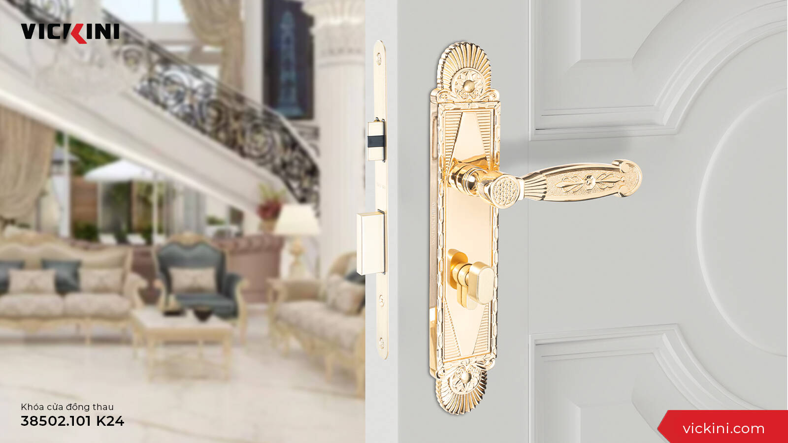 khóa cửa đồng thau