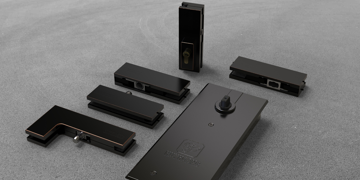 Bản lề sàn kính cường lực