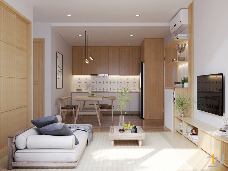 Bí Quyết Thiết Kế Phòng Khách Liền Bếp Cho Nhà Ống