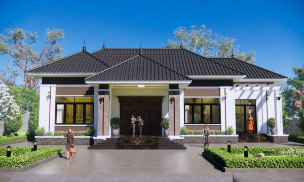 Kiến trúc nhà mái Nhật 1 tầng 2025