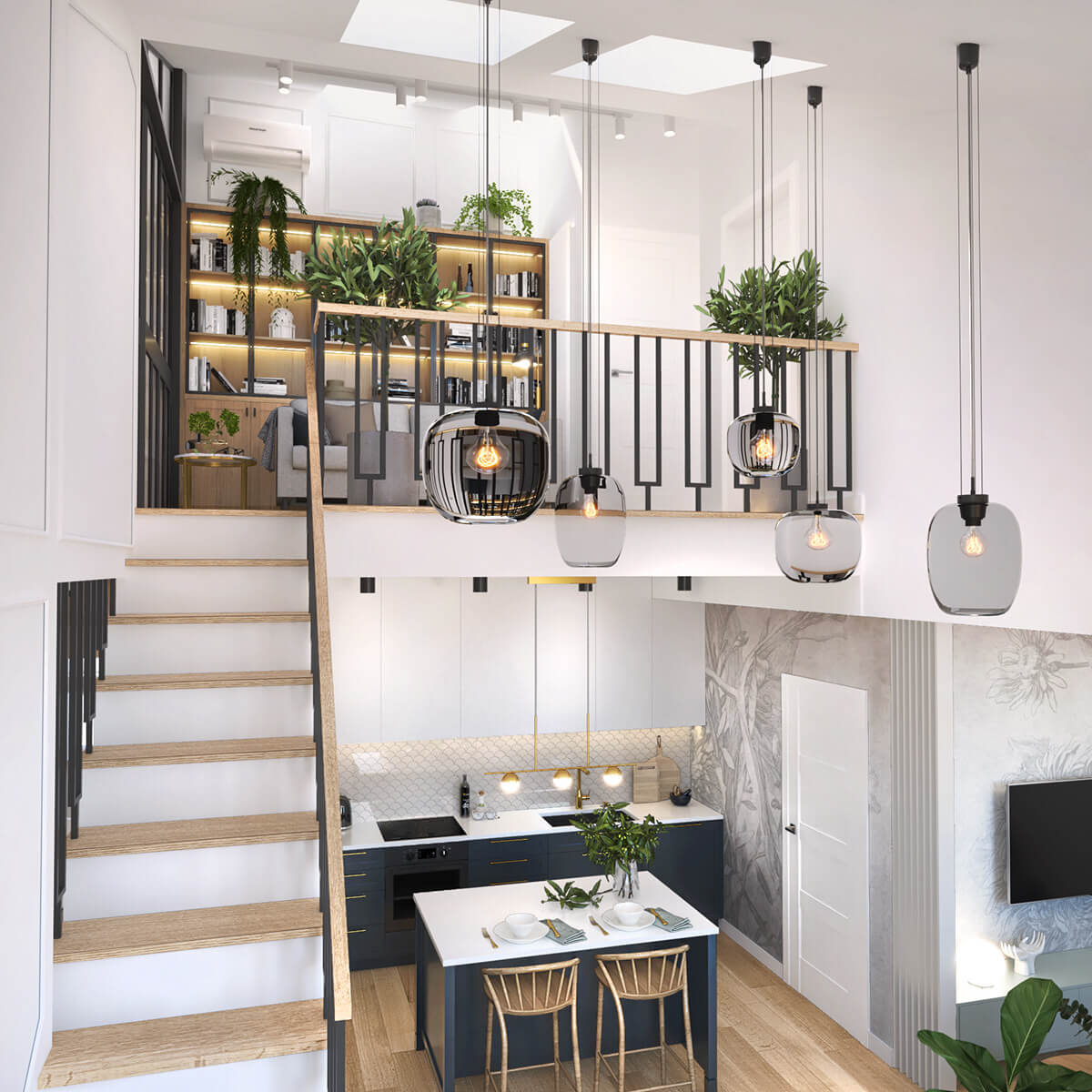 Thiết Kế Nhà Gác Lửng 3 Phòng Ngủ Tiện Nghi