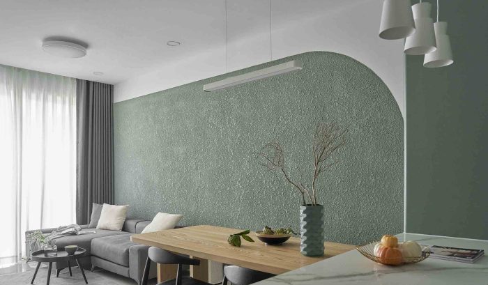 Thiết Kế Căn Hộ 1 Phòng Ngủ Với Tone Màu Xám Xanh