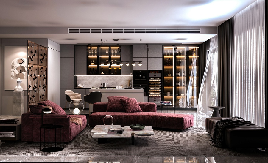 Nguyên Tắc Vàng Khi Chọn Tủ Rượu Cho Phòng Khách