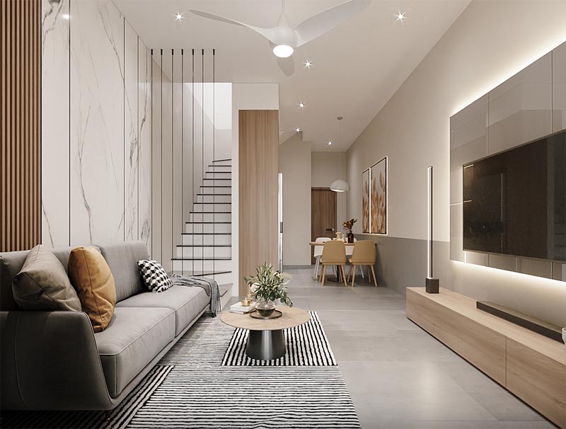 Nguyên Tắc Thiết Kế Phòng Khách Nhà Ống 4m