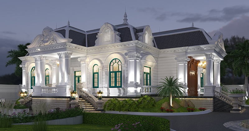 Biệt Thự 1 Tầng Kiểu Pháp Đang Gây Sốt Trong Năm Nay