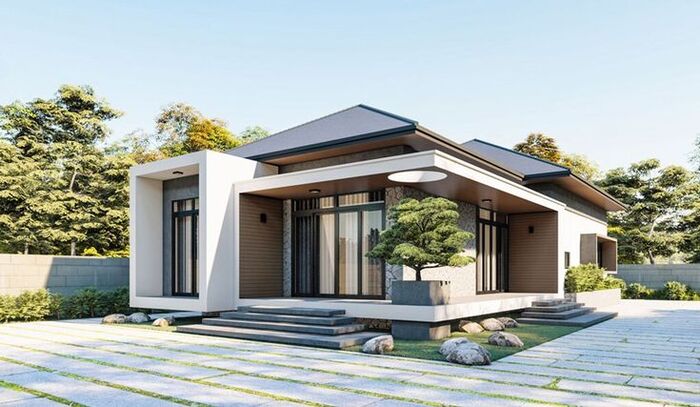 mẫu nhà 1 tầng đẹp mê ly, tiện nghi đầy đủ