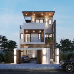 Nhà mái bằng 3 tầng