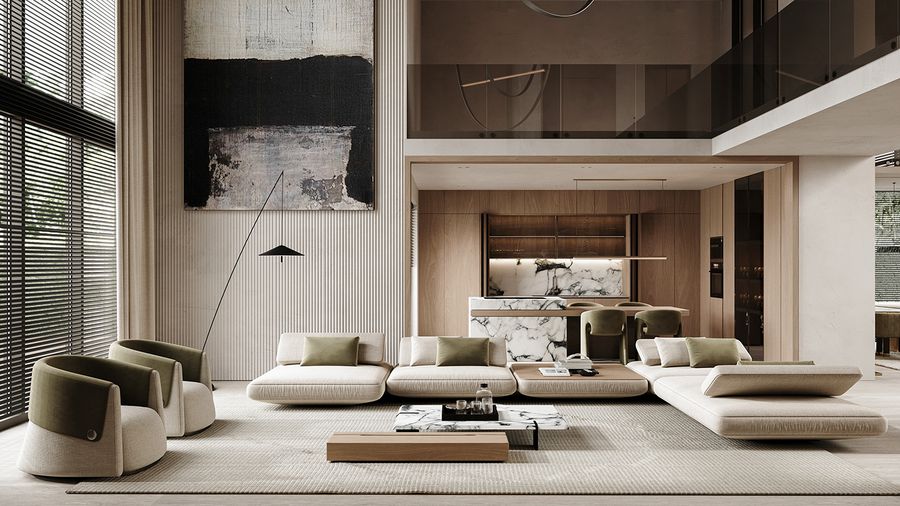 4 xu hướng thiết kế nội thất biệt thự hiện đại 2025