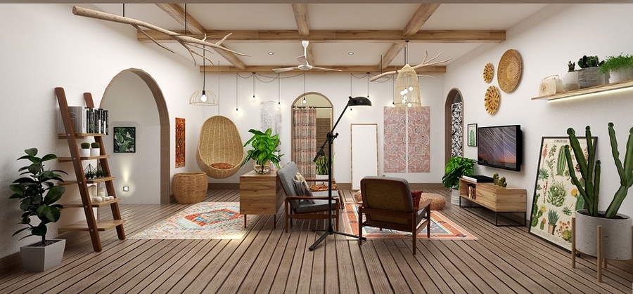 Phong Cách Thiết Kế Nội Thất Bohemian Trong 2025