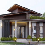 Thiết kế thông minh và tiện nghi với mẫu nhà mái lệch 1 tầng