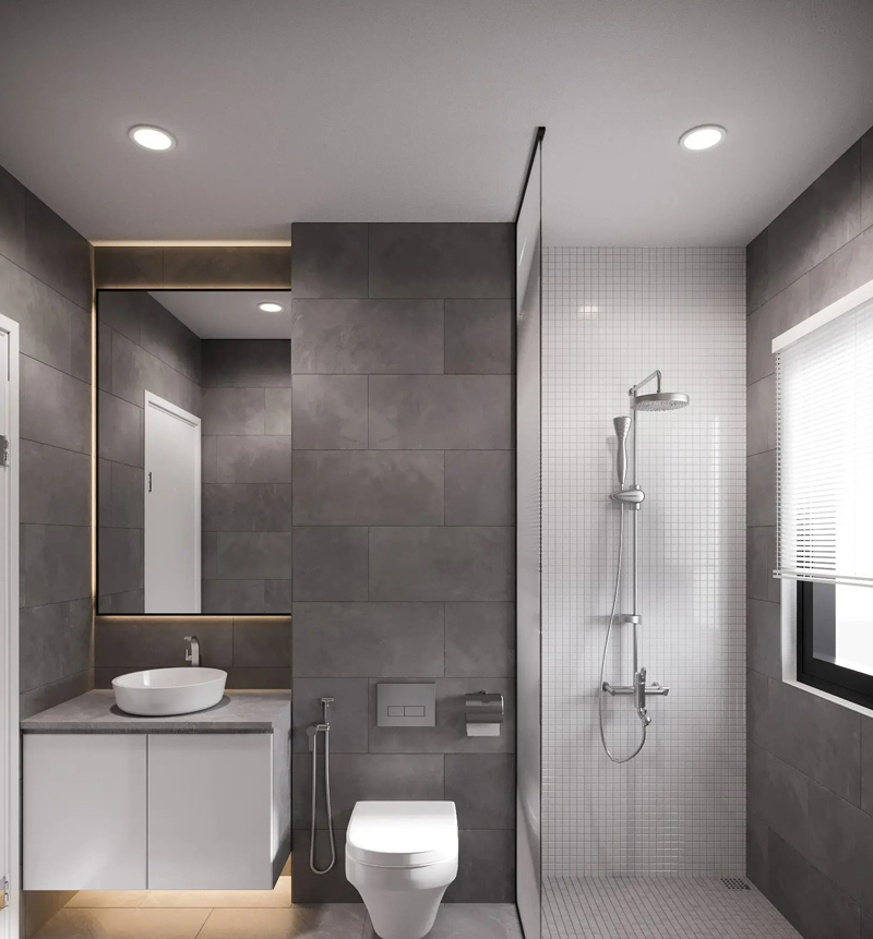 Thiết kế phòng tắm nhỏ 3m²: Cách tối ưu không gian không bí bách